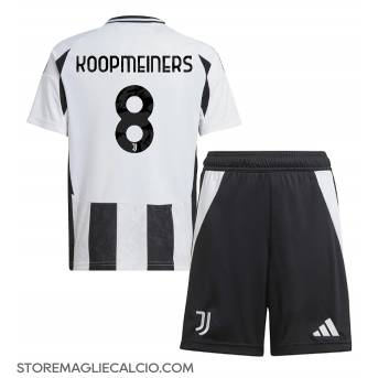 Juventus Teun Koopmeiners #8 Maglia Gara Casa Repliche 2024-25 Bambino Maniche Corte